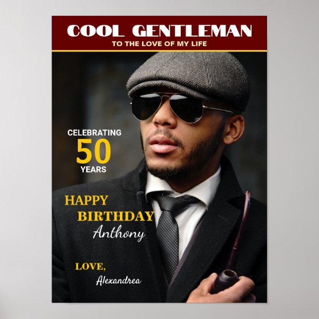 Affiche Couverture de magazine personnalisée pour annivers (Devant)