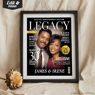 Affiche Couverture de magazine personnalisée pour annivers