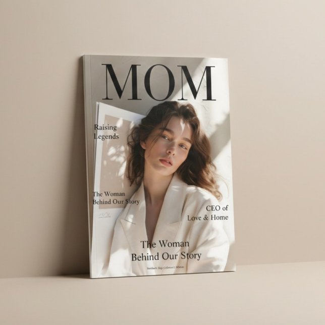 Affiche Couverture de magazine personnalisée pour maman de (Créateur téléchargé)