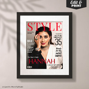 Affiche Couverture de magazine personnalisée pour son anni