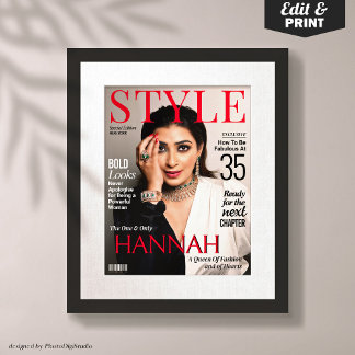 Affiche Couverture de magazine personnalisée pour son anni