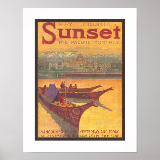 AFFICHE COUVERTURE DE MAGAZINE VINTAGE 1914 (Devant)