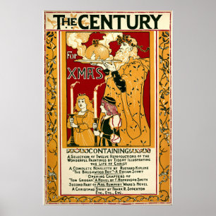 Affiche Couverture de Noël du siècle 1895 par Rhead