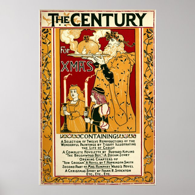 Affiche Couverture de Noël du siècle 1895 par Rhead (Devant)