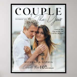 Affiche Couverture de photo à bordure noire du Couple de l