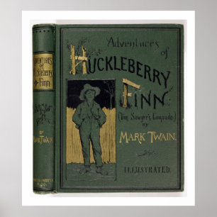Affiche Couverture des "aventures de Huckleberry Finn" par