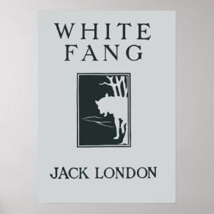 Affiche Couverture du livre vintage blanc Fang Jack Londre