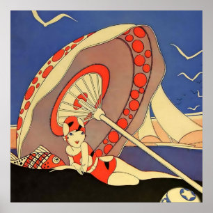 Affiche Couverture du magazine «Bathing Beauty» par J Carl