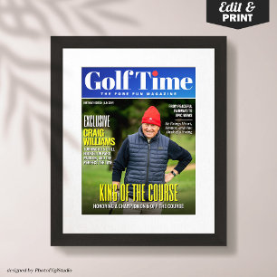 Affiche Couverture du magazine Custom Golf, cadeau amusant