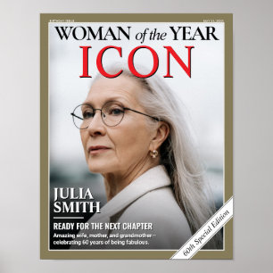 Affiche Couverture du magazine d'anniversaire sur mesure,