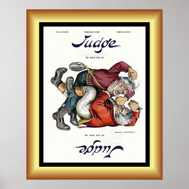 Affiche Couverture du magazine Judge 24 février 1900 ~Gran (Devant)