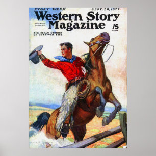 Affiche Couverture du magazine Western Story 1924