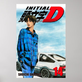 Affiche Couverture initiale D Takumi Fujiwara Manga