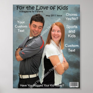Affiche Couverture Magazine personnalisée, Enfants