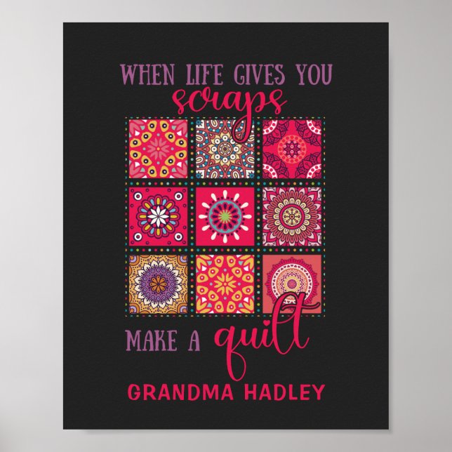 Affiche Couverture Patchwork Personnalisée (Devant)