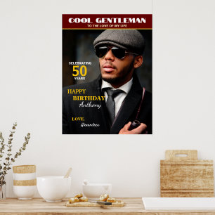 Affiche Couverture photo Anniversaire Magazine Personnalis