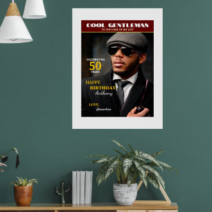 Affiche Couverture photo Anniversaire Magazine Personnalis