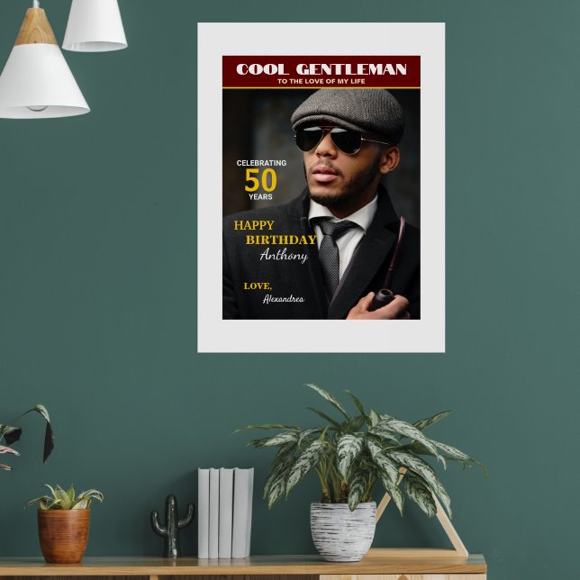 Affiche Couverture photo Anniversaire Magazine Personnalis (Salon 1)