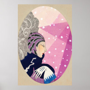 Affiche Couverture vintage Diva 1928 Fashion Magazine