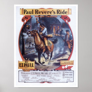 Affiche Couverture Vintage du livre de Paul Revere