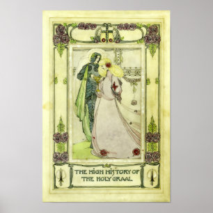 Affiche Couverture vintage du Saint Graal par Jessie M. Ki