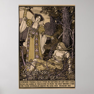 Affiche Couverture vintage Louis Rhead pour l'histoire de