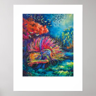 Affiche Couverture X-ray Art - Corail Cranial IRM par L. R