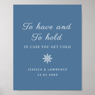 Affiche Couvertures De Mariage Bleu Duché D'Hiver Pour Les