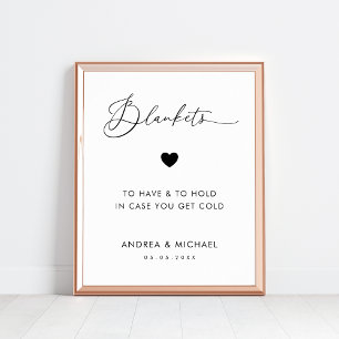 Affiche Couvertures romantiques à avoir et à tenir un sign