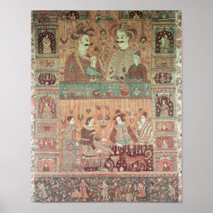 Affiche Couvre-lit représentant des potentats indigènes