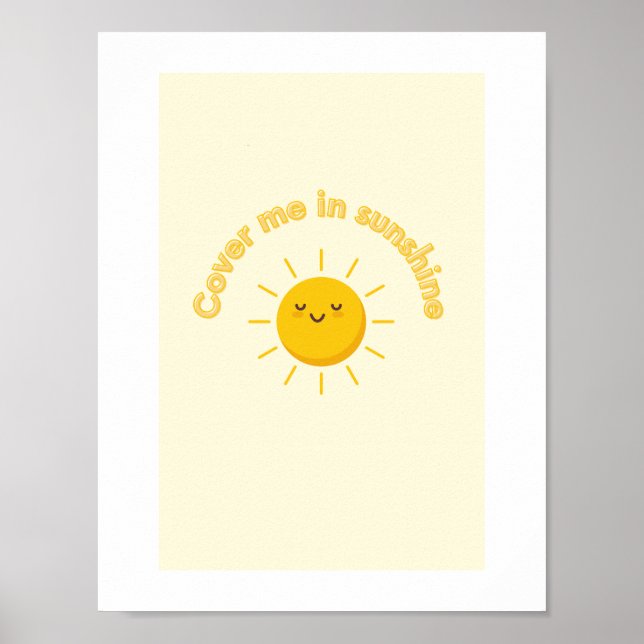 Affiche couvre-moi de soleil, mignon (Devant)