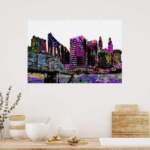 Affiche Covington, Kentucky en graffiti