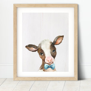 Affiche Cow Bowtie Farm Nursery Art Imprimer