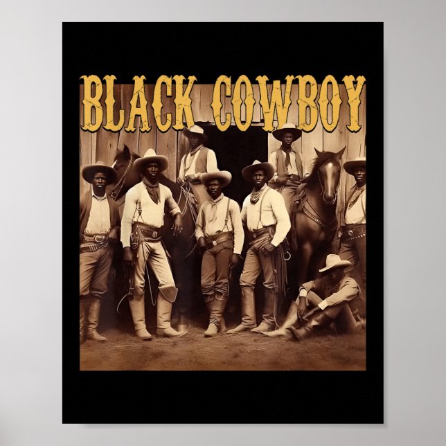Affiche Cow-boy occidental Rodeo Melanin Histoire des Noir (Devant)