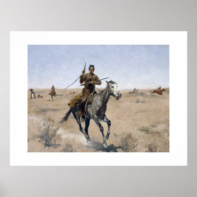 Affiche Cow-boy western américain (Devant)