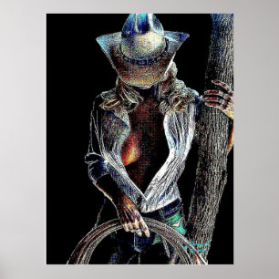 Affiche Cow-girl