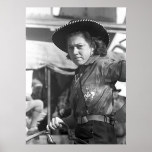 Affiche Cow-girl de rodéo : 1940