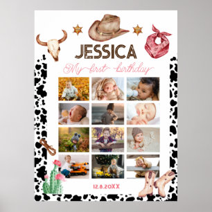 Affiche Cowboy Anniversaire 1er Rodéo Anniversaire