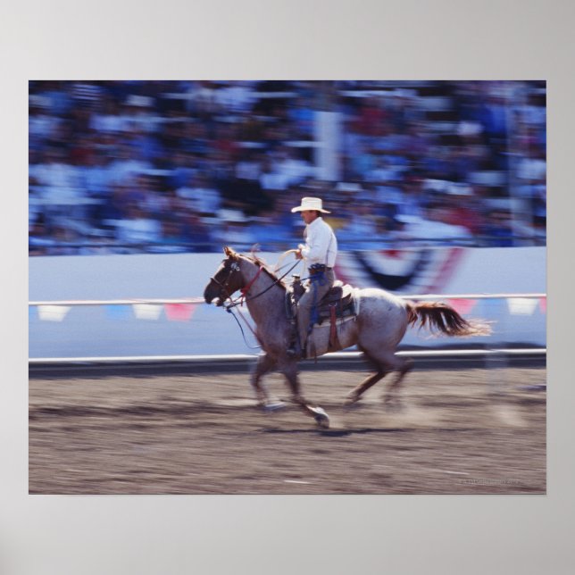 Affiche Cowboy au Rodeo (Devant)