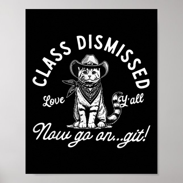 Affiche Cowboy Cat Cl Rejeté Maintenant Aller Sur Git Jour (Devant)