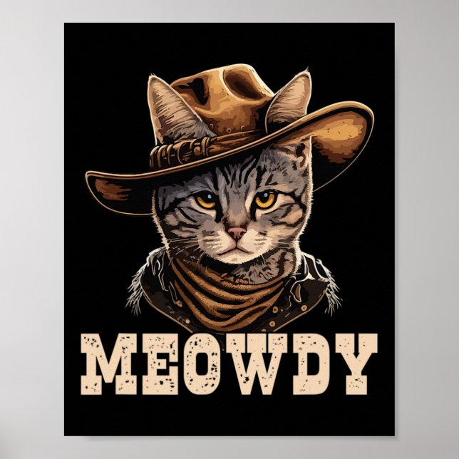 Affiche Cowboy Cat Meowdy (Devant)