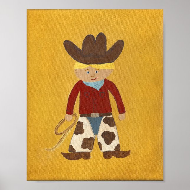 Affiche Cowboy Clyde Nursery Art - PRINT (Devant)