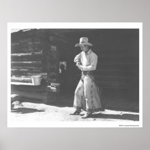 Affiche Cowboy mangeant d'un beurre d'arachide Can. de