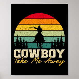Affiche Cowboy Me Emway Western Rodeo Horseck Riding 1