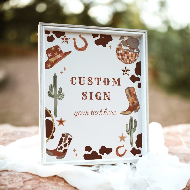 Affiche Cowboy Rodeo anniversaire Wild west Panneau person (Créateur téléchargé)