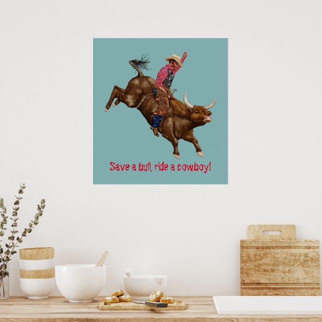 Affiche Cowboy vintage (Cuisine)