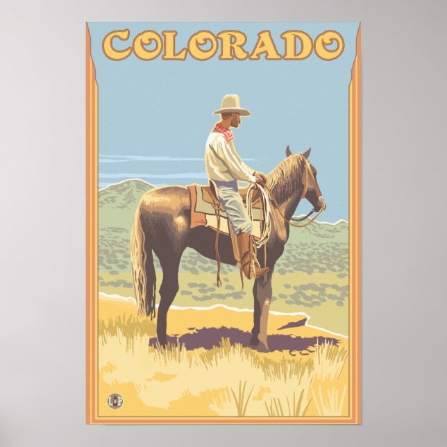 Affiche Cowboy (Vue latérale) Colorado (Devant)