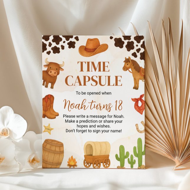 Affiche Cowboy Western Rodeo Anniversaire heure Capsule (Créateur téléchargé)