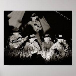 Affiche Cowboys du Montana, 1939. Photo vintage