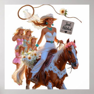 Affiche « Cowgirl Bride – Promenade d'été vers l'amour »